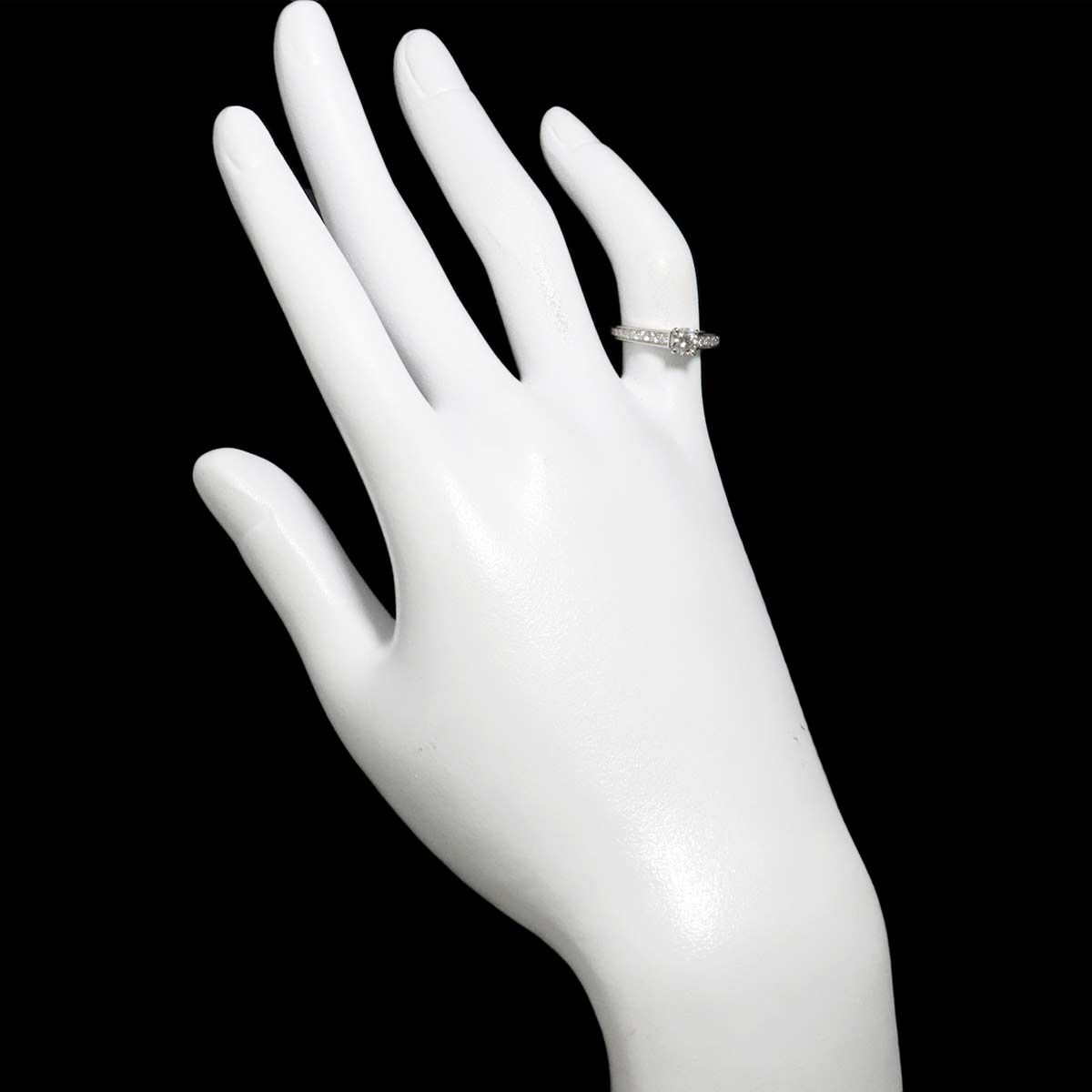 Cartier Ring 1895 #47 0.31Ct Pt Solitaire 90319341