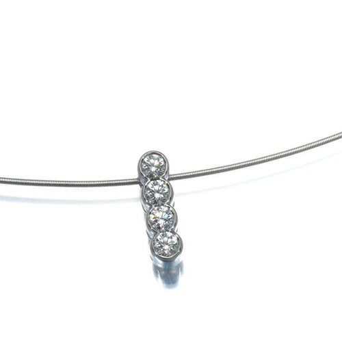 Gimel Necklace 0.153Ct I Pt950/Pt850 #164716
