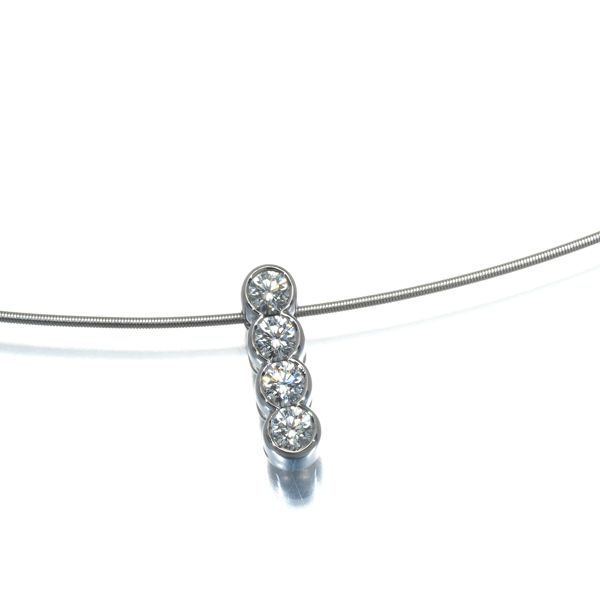 Gimel Necklace 0.153Ct I Pt950/Pt850 #164716
