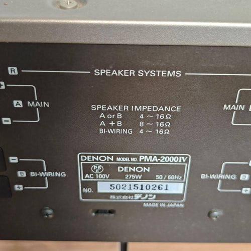 Denon Integrated Amplifiers Pma-2000Iv