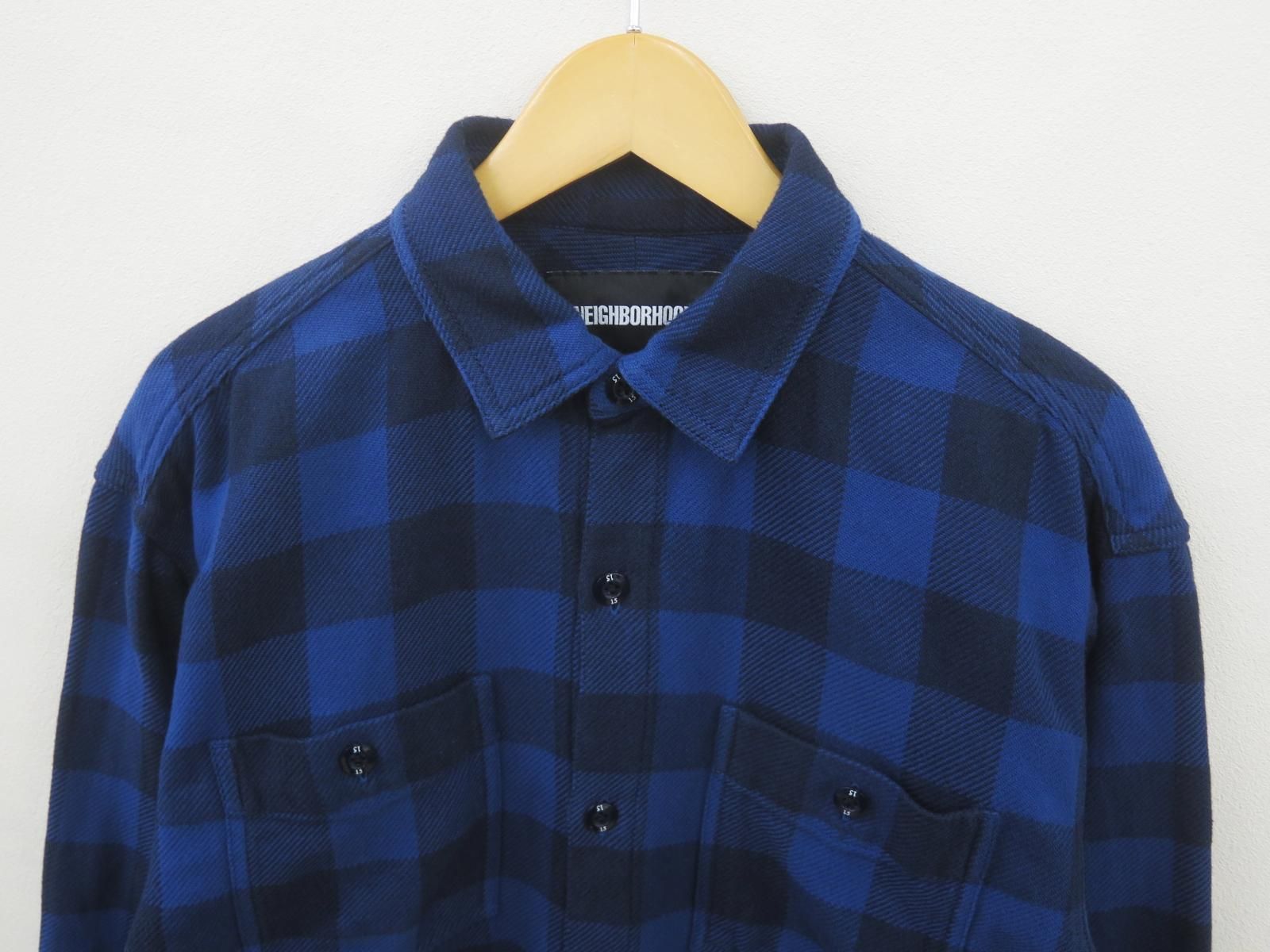 Neighborhood Others 7684 261Aqnh-Shm03 26Ss Garment Dyed Block Check Shirt Ls M