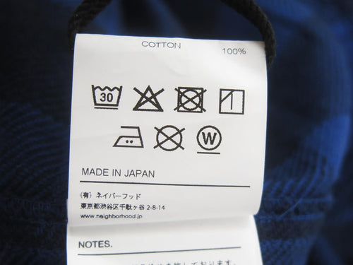 Neighborhood Others 7684 261Aqnh-Shm03 26Ss Garment Dyed Block Check Shirt Ls M