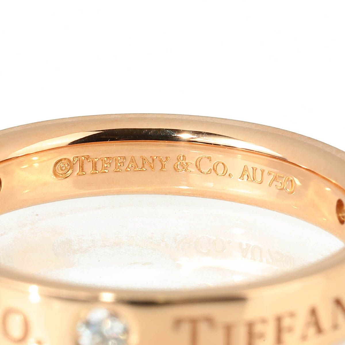 Tiffany Ring Tiffany&Co. T&Co. K18Yg 3P 7.5 Ok