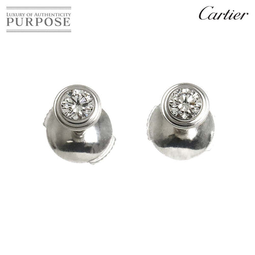 Cartier Earrings (For Both Ears) K18 Wg 750 Damour Pierced 90328566