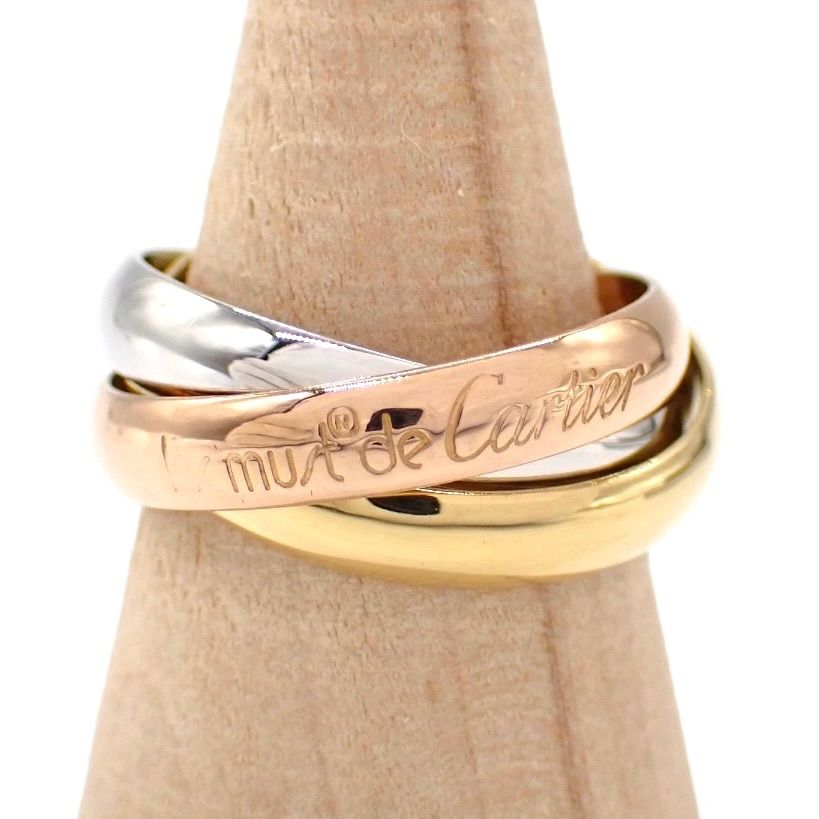 Cartier Ring 50 750 K18 Mm 3 Yg Wg Pg Rg 4752