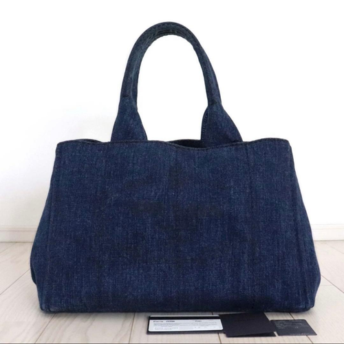 Prada Tote Bag B1877B Denim Avio