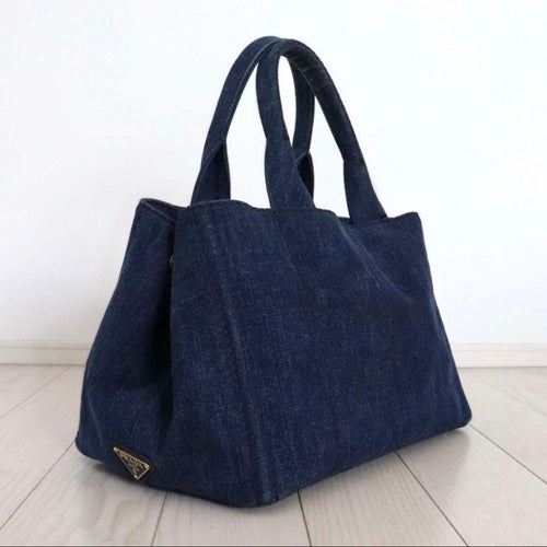 Prada Tote Bag B1877B Denim Avio