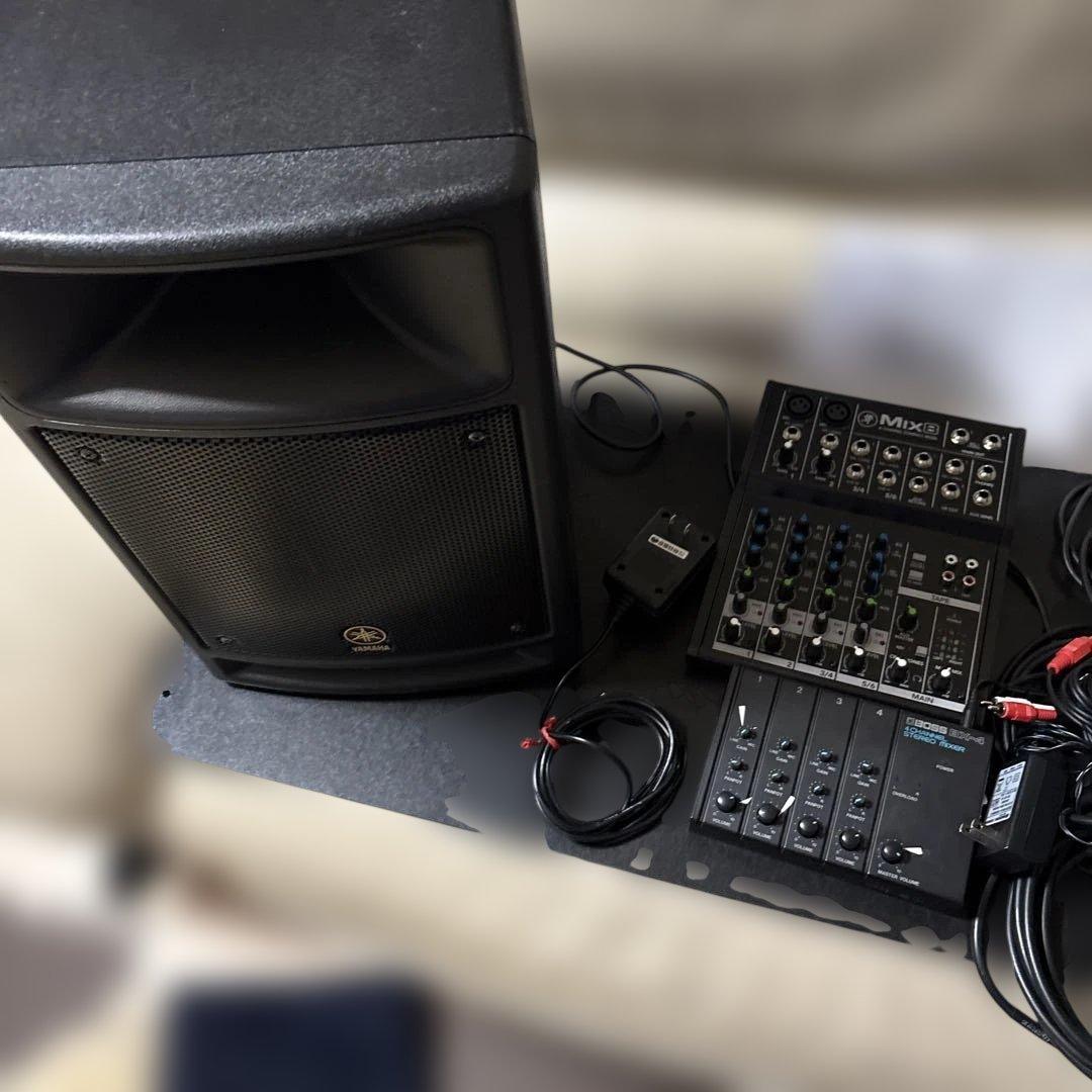 Yamaha Portable Pa System Stagepas300 Bossbx-4 Mackie8