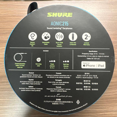 Shure Wired Earphones Aonic215