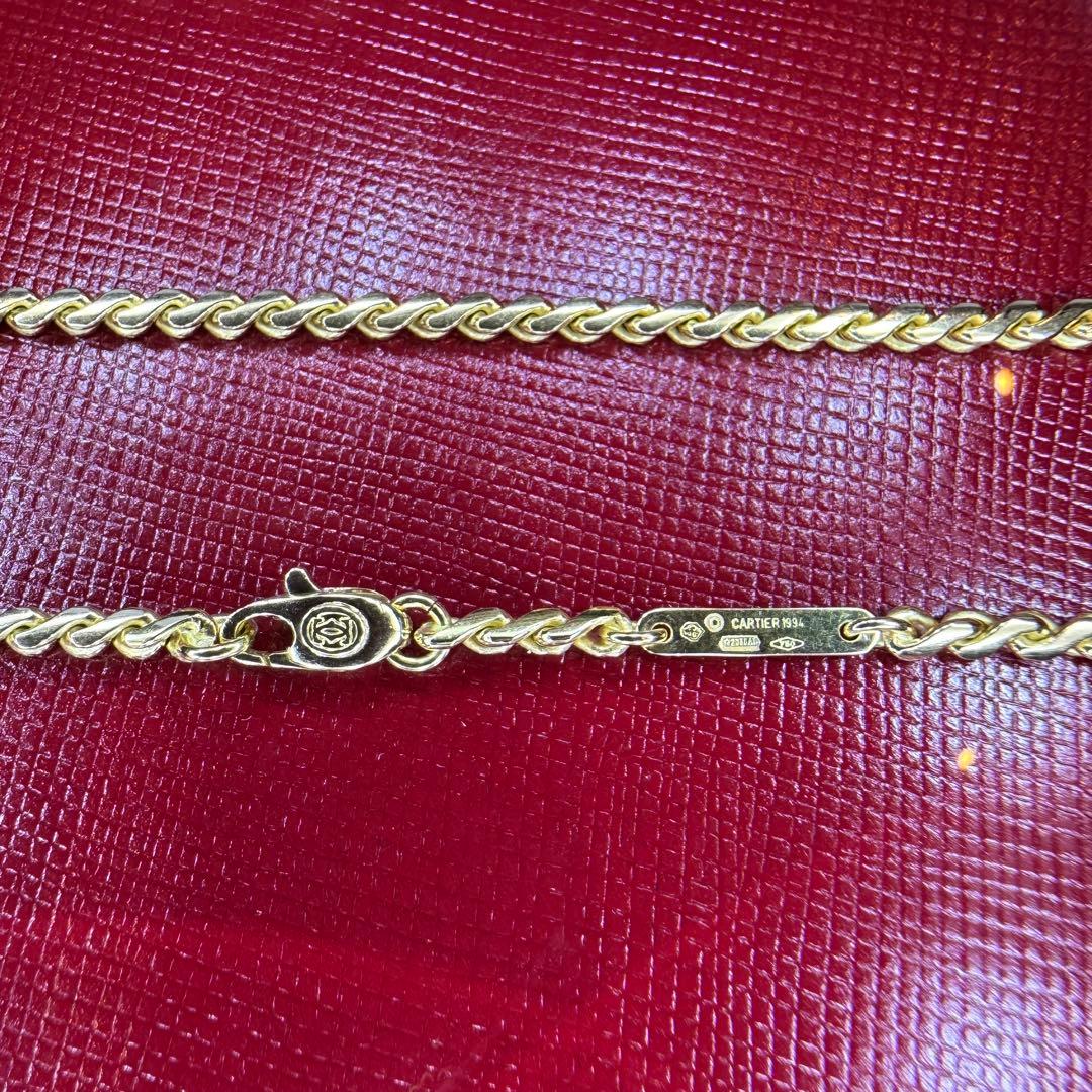 Cartier Necklaces Vintage Wave Link Chain Yg750
