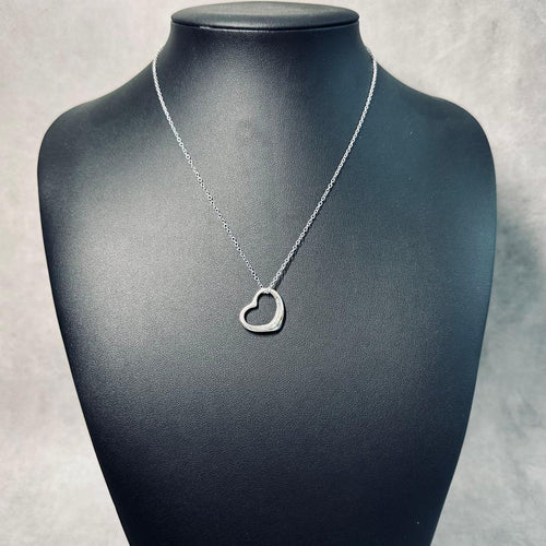Tiffany Necklaces Sv925 Open Heart Necklace