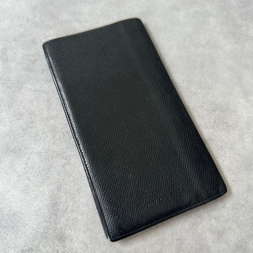 Bvlgari Long Wallets Embossed Logo Bifold Wallet