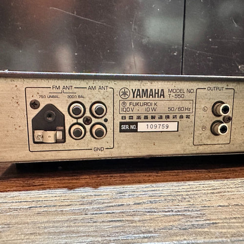Yamaha Radio Tuner T-550 Natural Sound Am/Fm Stereo Fm/Am Black