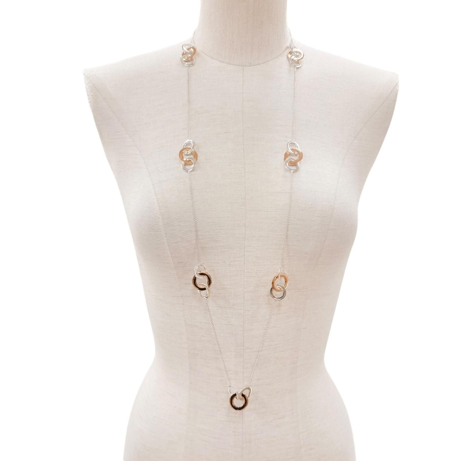 Tiffany Necklace Tiffany&Co. 1837 Sv925 34.4G (Color)