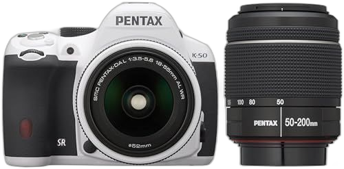 Digital Slr Ricoh Pentax K-50 Dal18-55Mmwr Dal50-200Mmwr Wzoom Kit White 10952