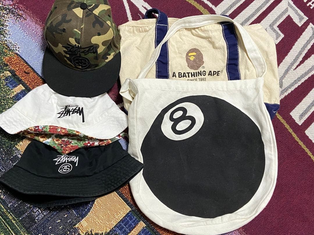 Tote Bags Stussy A Bathing Ape