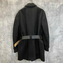 Others 90S Archive Comme Des Garcons Homme Leather-Belted Wool Half Coat Sizem