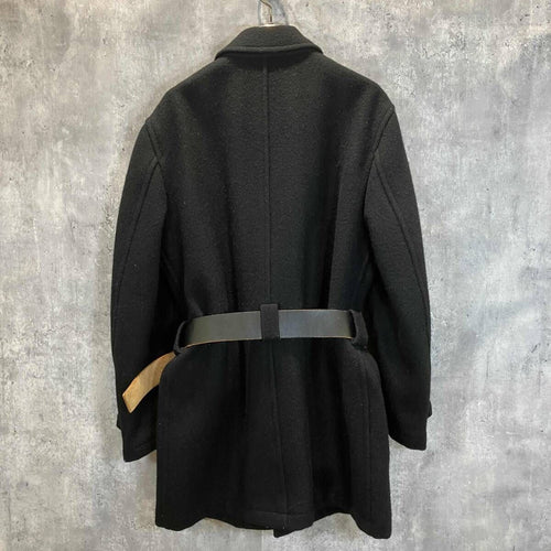Others 90S Archive Comme Des Garcons Homme Leather-Belted Wool Half Coat Sizem