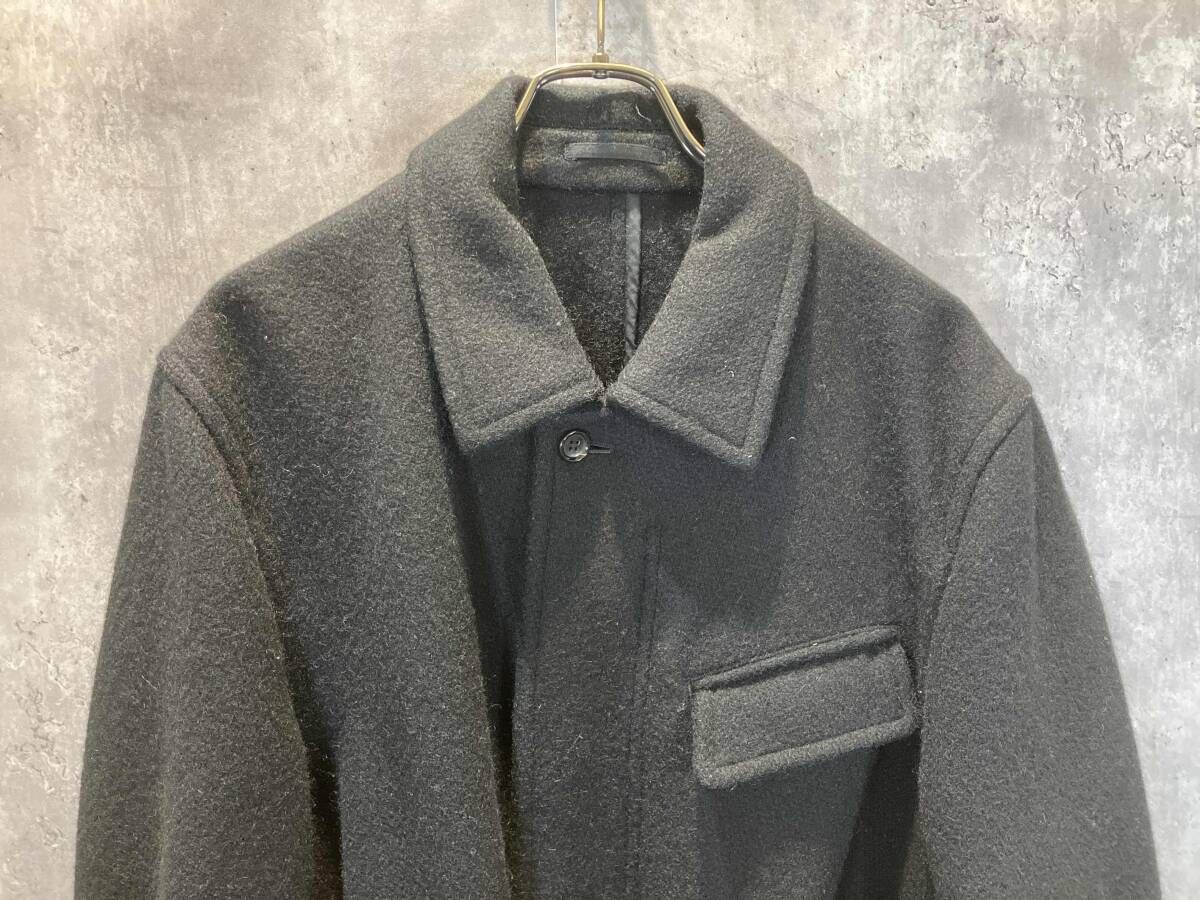 Others 90S Archive Comme Des Garcons Homme Leather-Belted Wool Half Coat Sizem