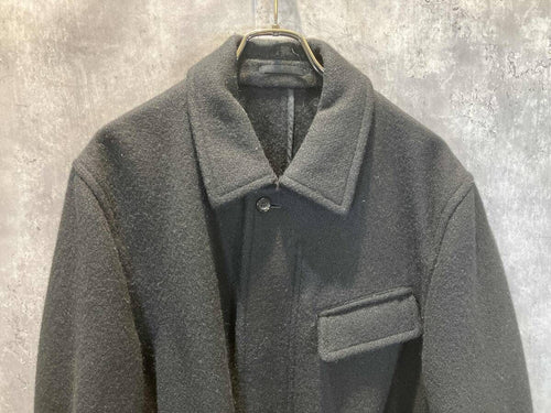 Others 90S Archive Comme Des Garcons Homme Leather-Belted Wool Half Coat Sizem