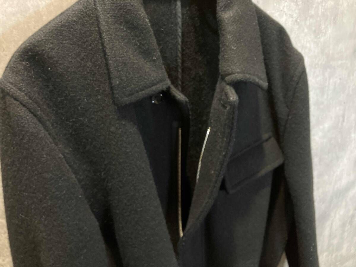 Others 90S Archive Comme Des Garcons Homme Leather-Belted Wool Half Coat Sizem