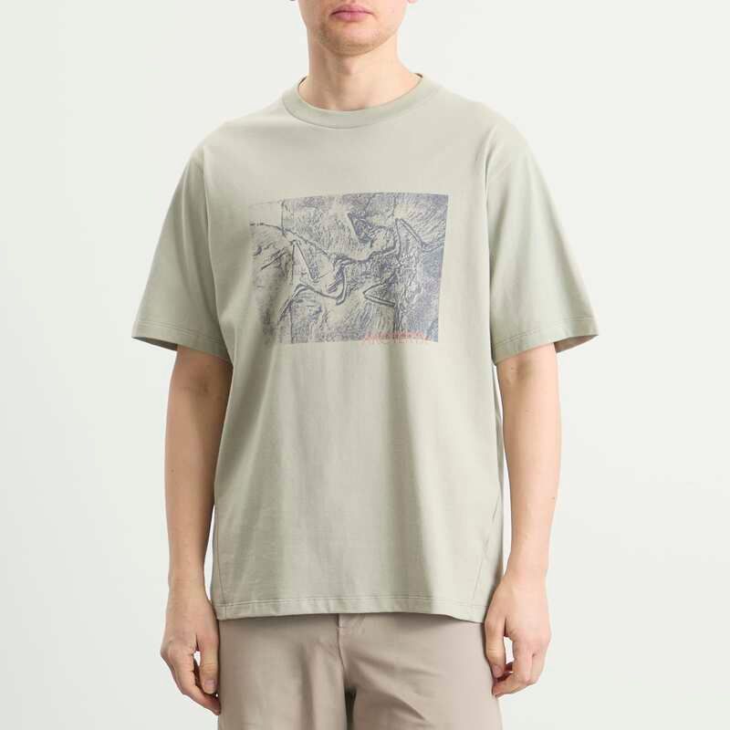 T -Shirt Arcteryx Kragg Cotton Lithographica Tshirt Habitat