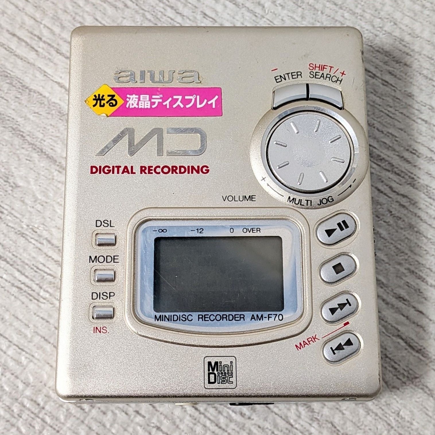 Aiwa Portable Md Player Am-F70 Rc-Hx30