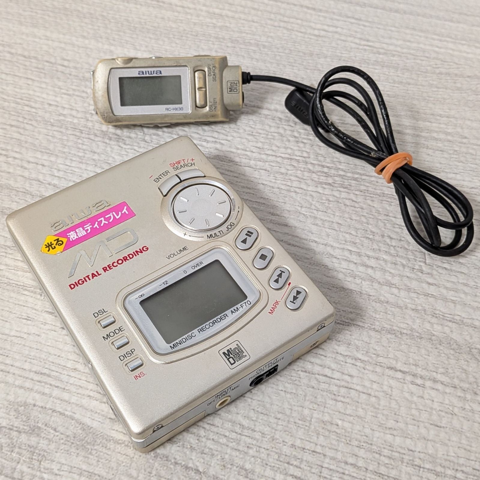 Aiwa Portable Md Player Am-F70 Rc-Hx30