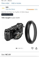 Nisi Lens Filter Accessories Nc Uv Fujifilm X100Vi