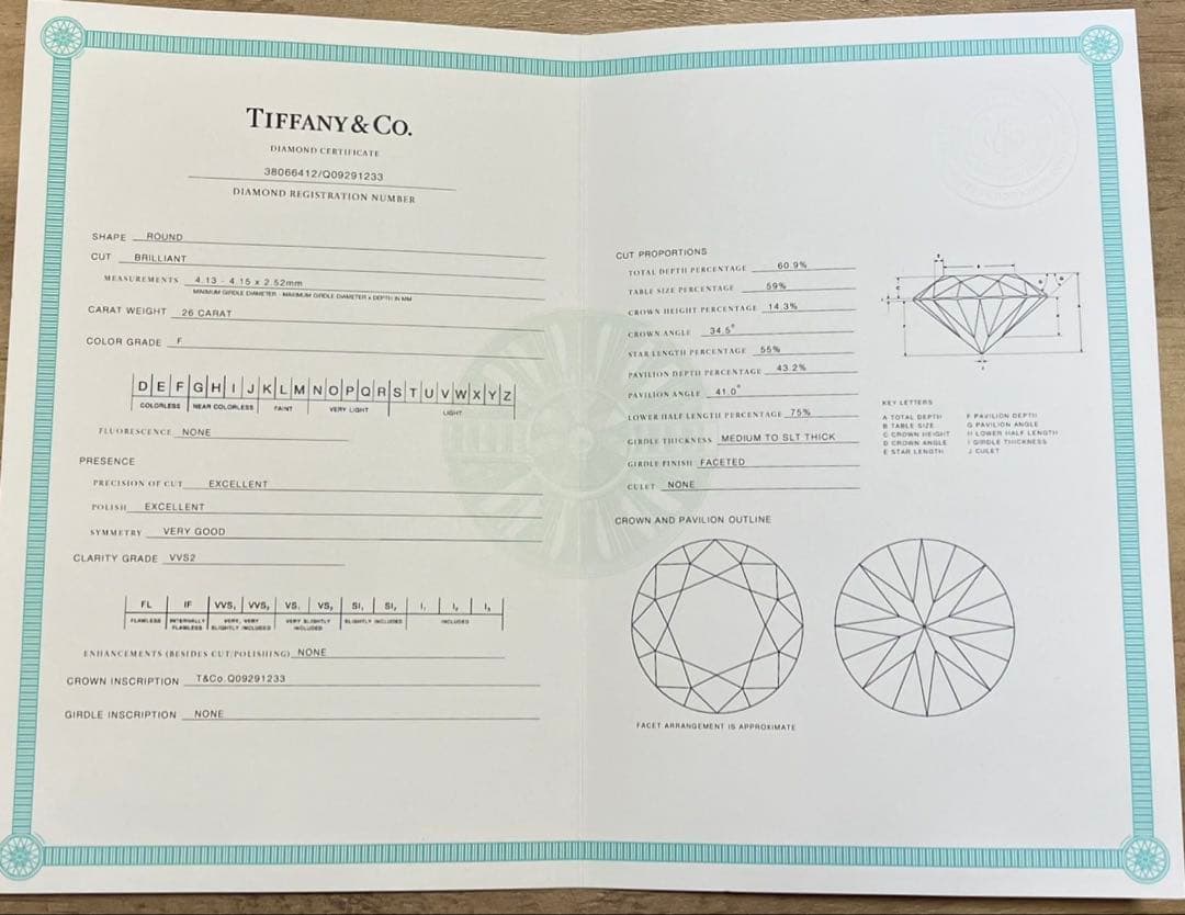 Tiffany Rings Pt950 0.26