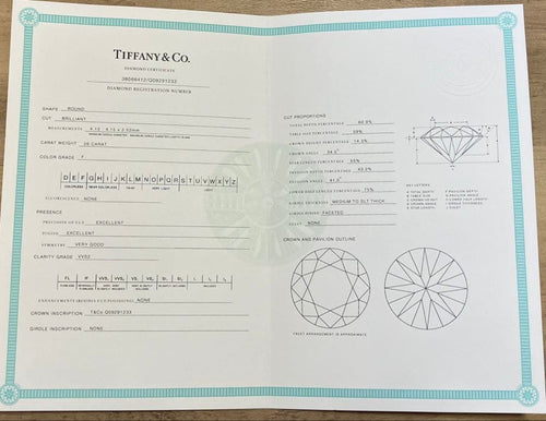 Tiffany Rings Pt950 0.26