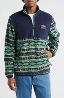 Trainer Sweatshirts Dark Seas Walter Fleece Quarter Zipullover Navy Teal
