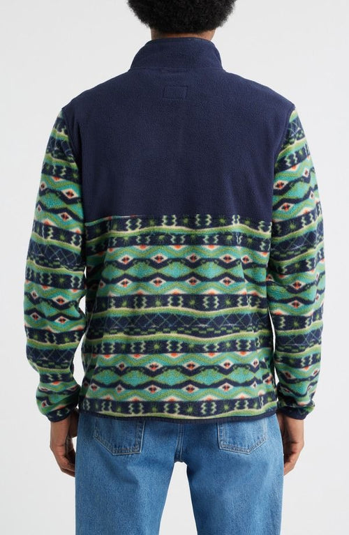 Trainer Sweatshirts Dark Seas Walter Fleece Quarter Zipullover Navy Teal