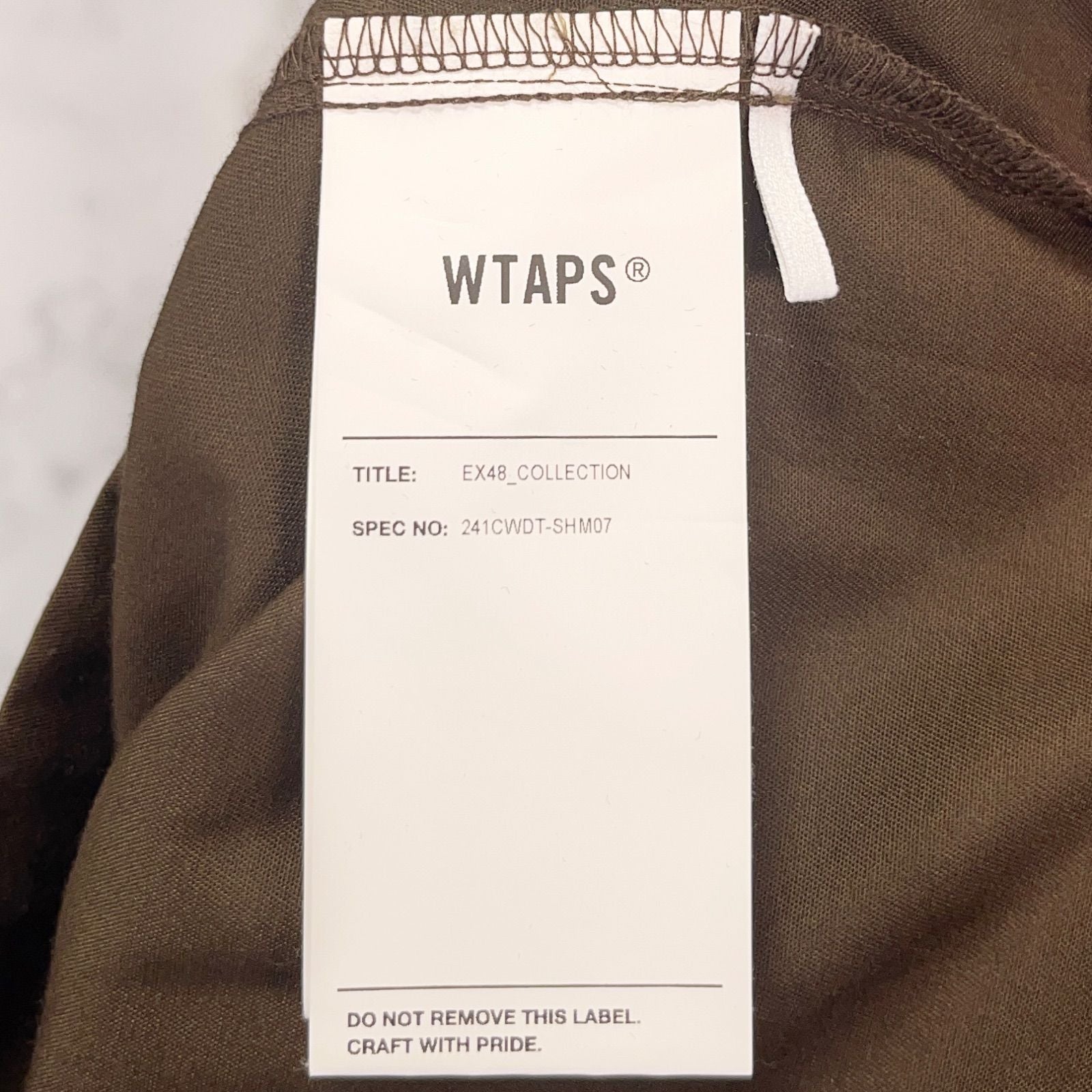 Wtaps Work Shirt 24Ss Repo/Ss/Ctpl.Twill.Prtc 02 241Cwdt-Shm07