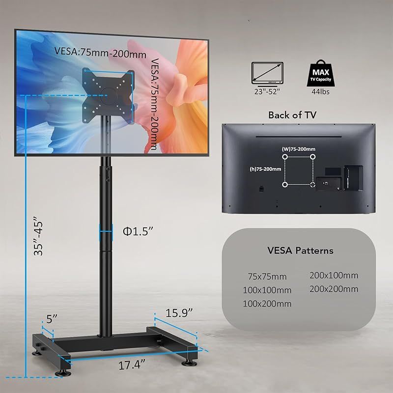 Tv Stand Ax Waber 13 50 H 35Kg Vesa 200 Ax1008Tbm 0