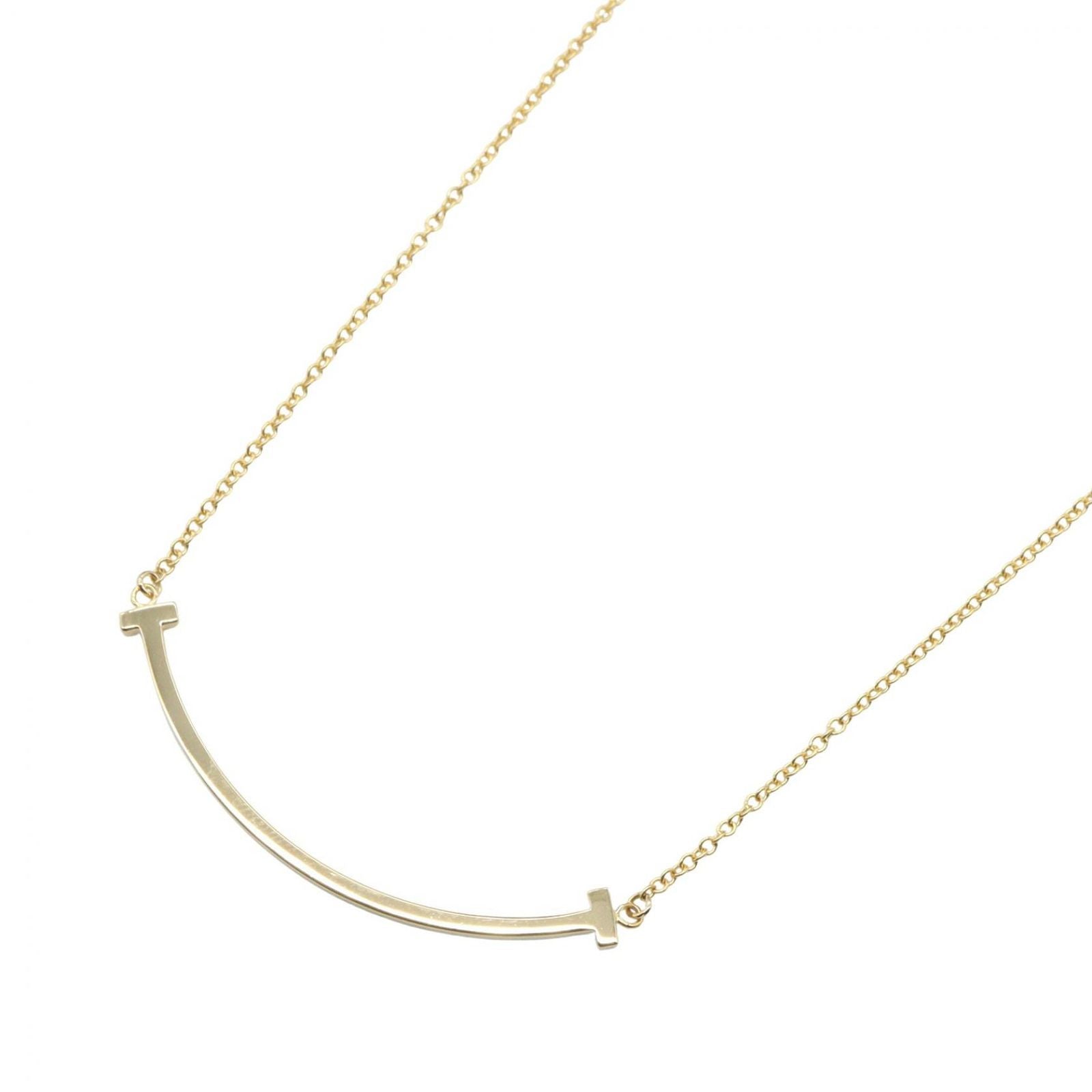 Tiffany Necklace Co T 40.5/45.5 K18 Used A