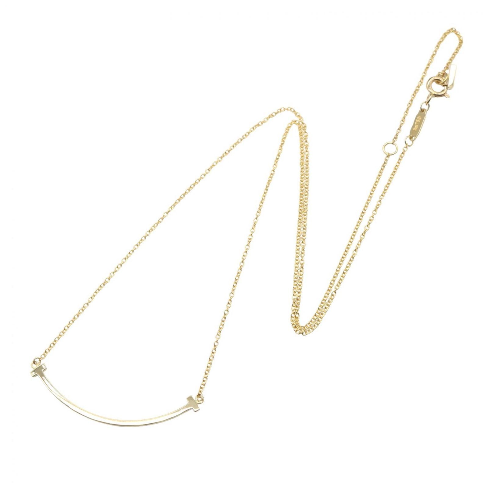 Tiffany Necklace Co T 40.5/45.5 K18 Used A
