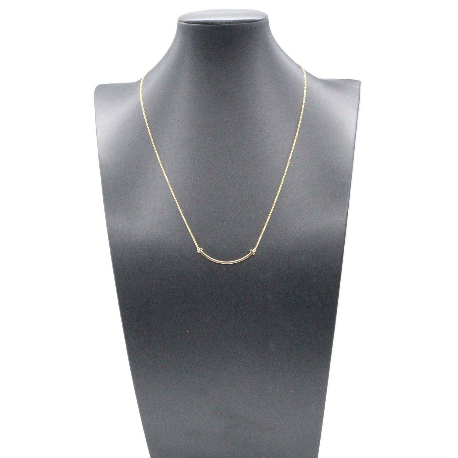 Tiffany Necklace Co T 40.5/45.5 K18 Used A