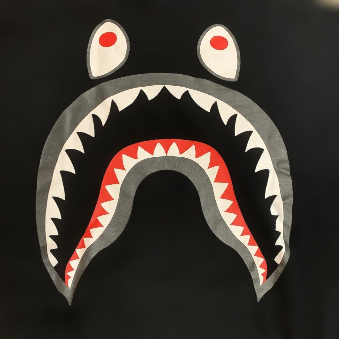 A Bathing Ape T-Shirts Wgm Shark Tee (Black)