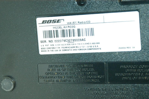 Bose Portable Cd Player Wave Radio/Cd Awrc0G