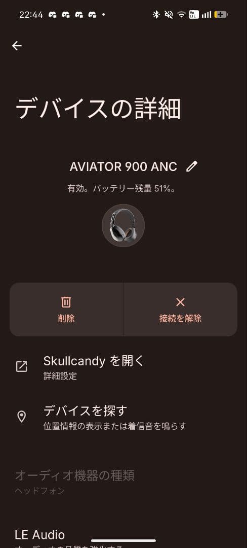 Skullcandy Wireless Headphones Aviator 900 Anc