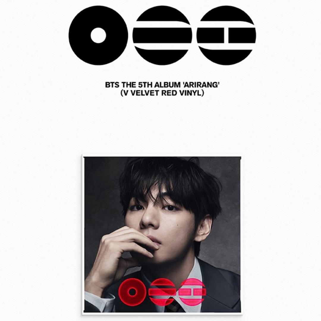 K-Pop Asian Music Bts Arirang V Velvet Red Vinyl Ver.