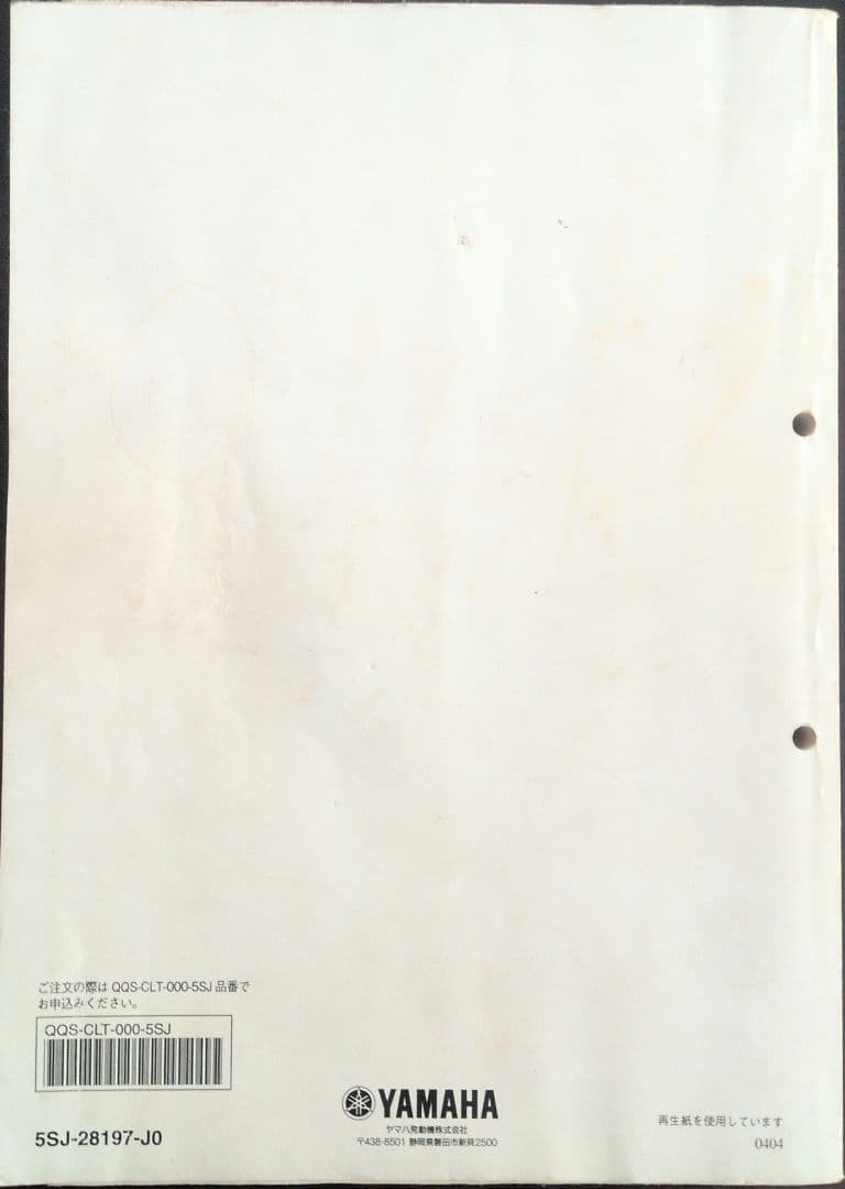 Catalogs Manuals Yamaha Yp250S