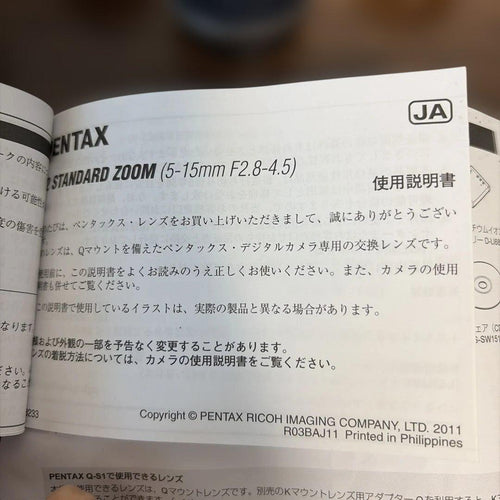 Ricoh Mirrorless Interchangeable Lips Pentax Q-S1
