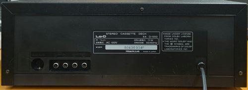 Hitachi Cd, Md Cassette Decks Lo-D D-550