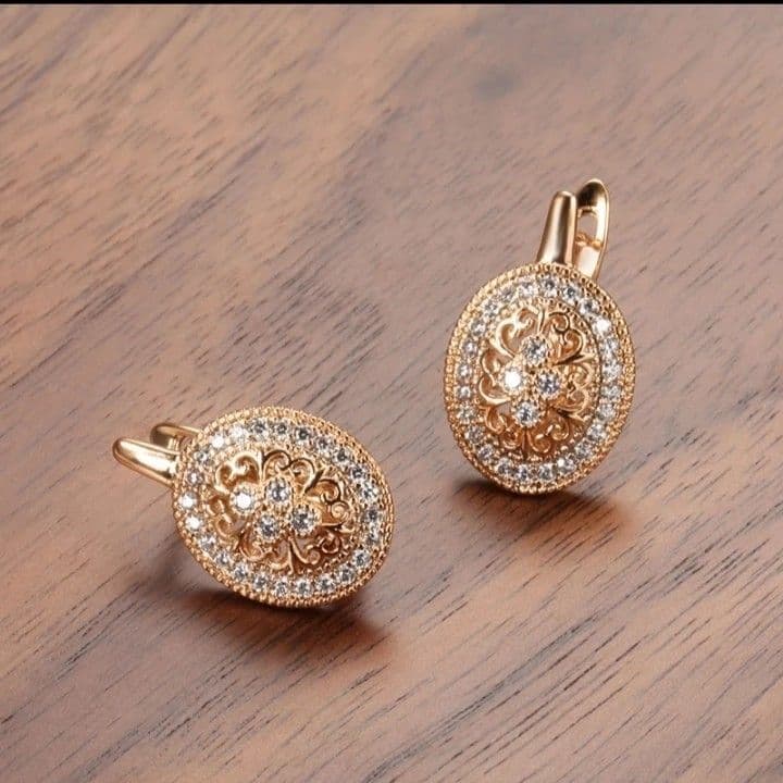 Earrings (For Both Ears) X100 K18 S925