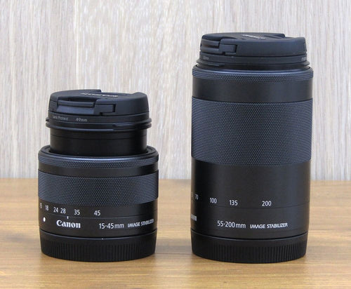 Digital Slr Canon Eos Kiss M 14-45Mm/55-200Mm Eoskissmbk-Wzk