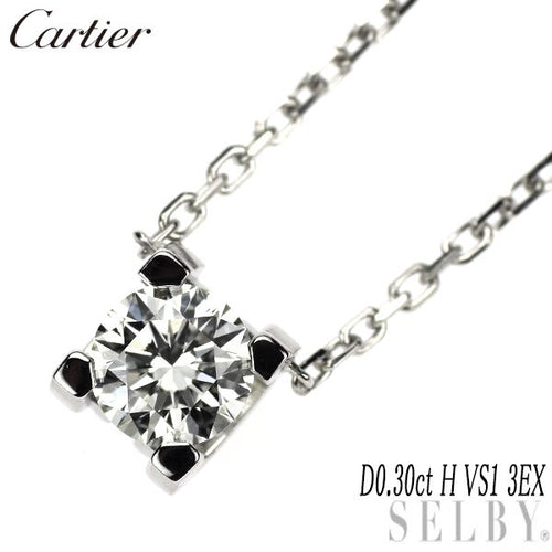 Cartier Necklace K18Wg 0.30Ct H Vs1 3Ex C