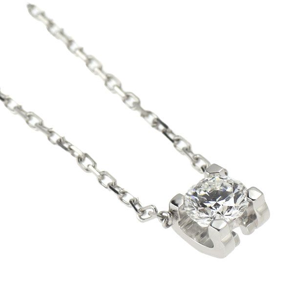 Cartier Necklace K18Wg 0.30Ct H Vs1 3Ex C
