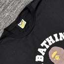 A Bathing Ape T -Shirt College L/S Tee Black Xl